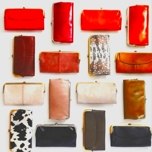 HOBO Limited Edition Red Leather With Stitching Design 'Lauren' Wallet/Clutch - Picture 8 of 10